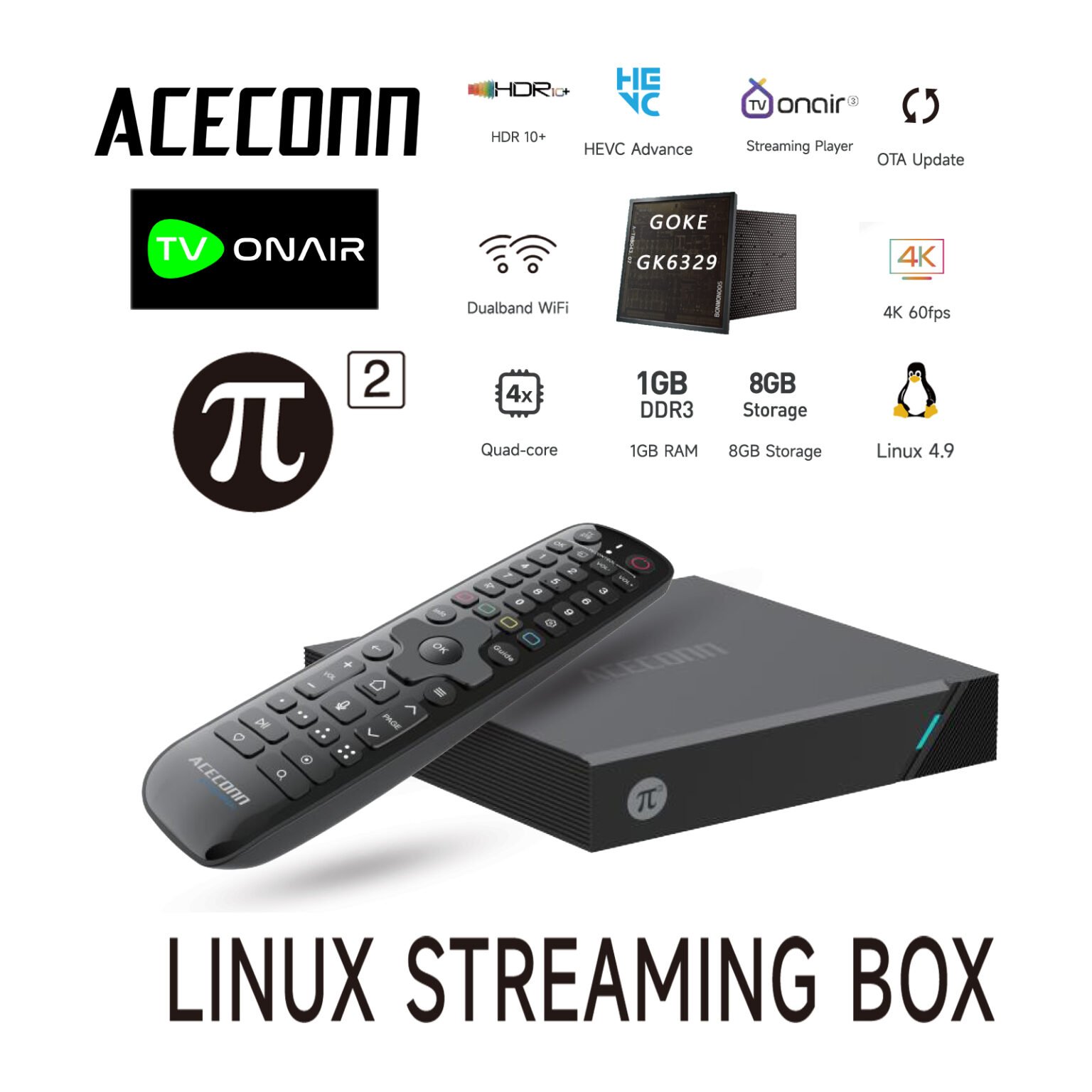 Pi2 4K Linux TV BOX iptv box - aceconndirectstore.com